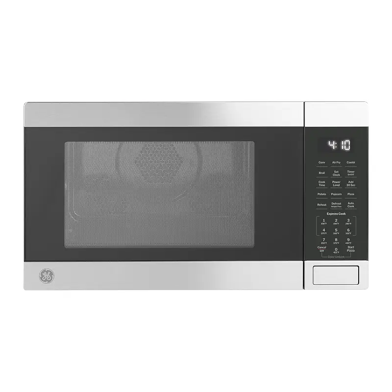 GE GCST10A1WSS Countertop Microwave Oven (Stainless Steel) | Stainless Steel, Combines Microwave, Air Fry, Convection, and Broil, Child Lock Technology, 4 Convenience Cook Settings