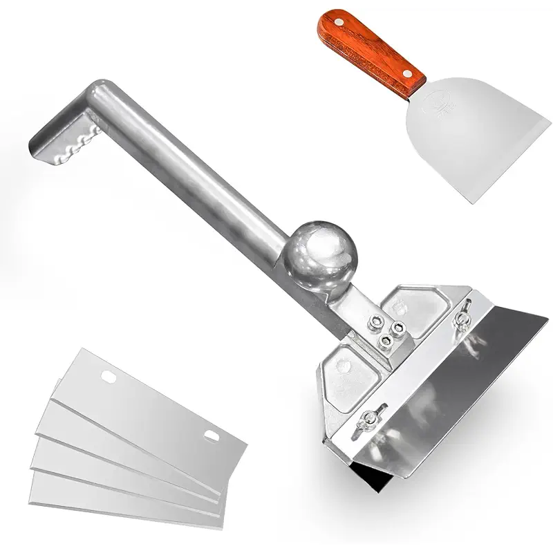 Grill Scraper Heavy Duty Griddle Scraper Set with Replacement Blades Flat Top Grill Accessories Griddle Cleaning Kit for Restaurants,Diners, Outdoor Grill Cleaning