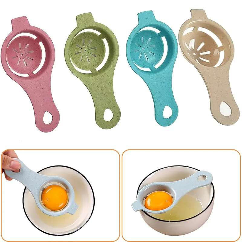 Egg Separator Egg Yolk White Separator Tool Egg Yolk Remover Cool Gadget Egg Cutter Egg White Separator, Kitchen Gadgets Egg Whites Liquid Egg Yoke Egg Cracker Kitchen Baking Gadget, four