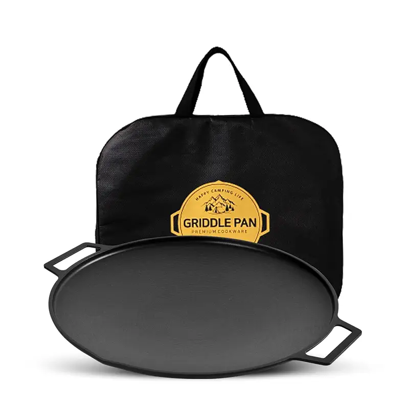 Korean BBQ 3 IH Griddle Grill Pan with Bag, Nonstick Coating, All Stove(Gas, Electric & Induction),Indoor Outdoor Griddle(16in)