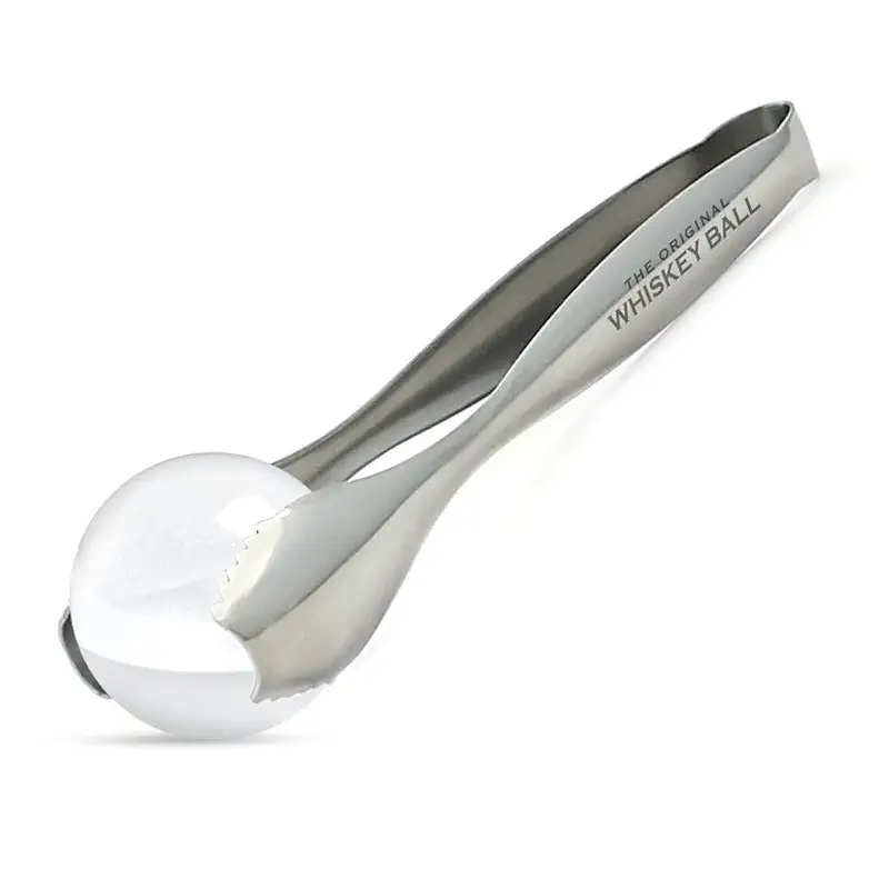 Ice Tongs For Jumbo Ice Balls and King Cubes - 18/8 Stainless Steel IceTongs for Jumbo Ice Balls and Cubes - Ideal Serving Tongs ensure a Secure Ice Grip - 7 inch Kitchen Tongs for Ice Ball