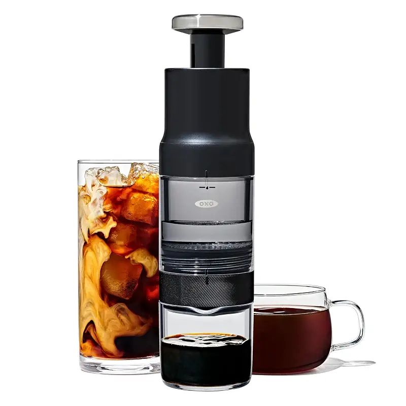 OXO Brew Portable Rapid Coffee Brewer | Reusable Filter, Small, Quick Brew in 5 Minutes or Less, Easy-Clean Carafe, Hot or Cold