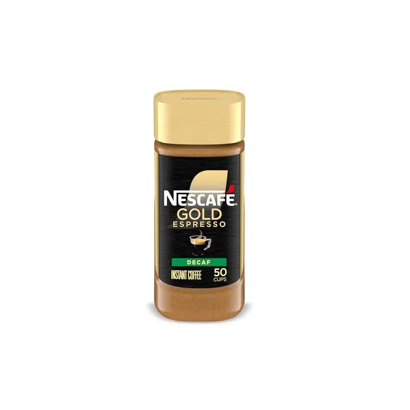NESCAFÉ Gold Decaf Espresso Instant Coffee, 3.17 oz Jar | Decaf instant espresso; single 3.17 oz (90 g) jar