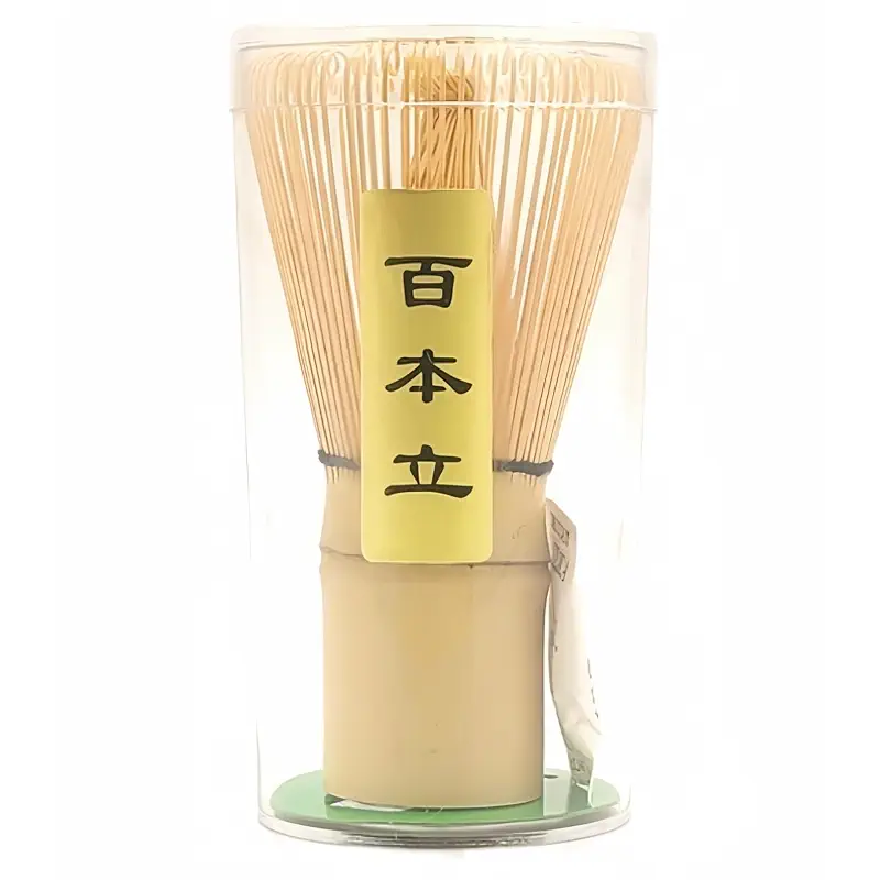 Matcha Whisk - Bamboo Whisk for Matcha Powder, Handcrafted Organic Traditional Japanese Chasen, 100-Prong Matcha Stirrer Wisk Mixer Brush for Authentic Tea Preparation