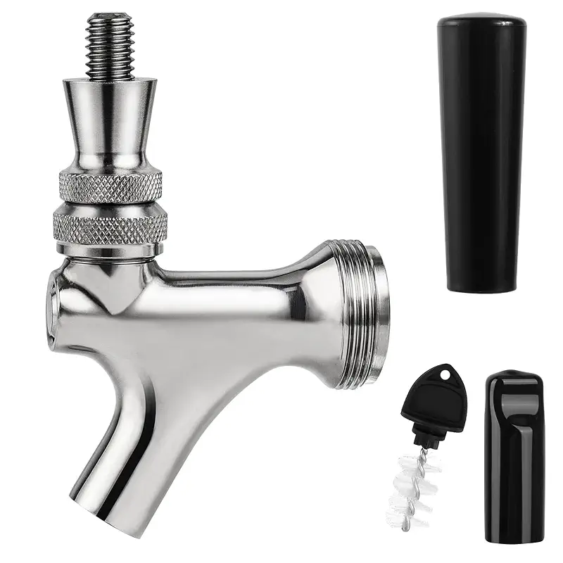 MRbrew Beer Faucet, Stainless Steel Draft Beer Tap Faucet Kegerator Tap | For Kegerator, Beer Tower, with Handle & Plug