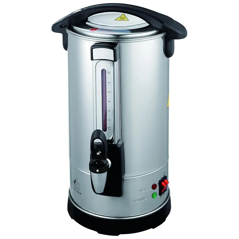ClassicKitchen® 40 Cup Hot Water Boiler Urn with Twisloc™ Safety Locking Tap, Stainless Steel Spout, Stainless Steel Double Wall Circuit Board Heating System allows Instant Reboil.