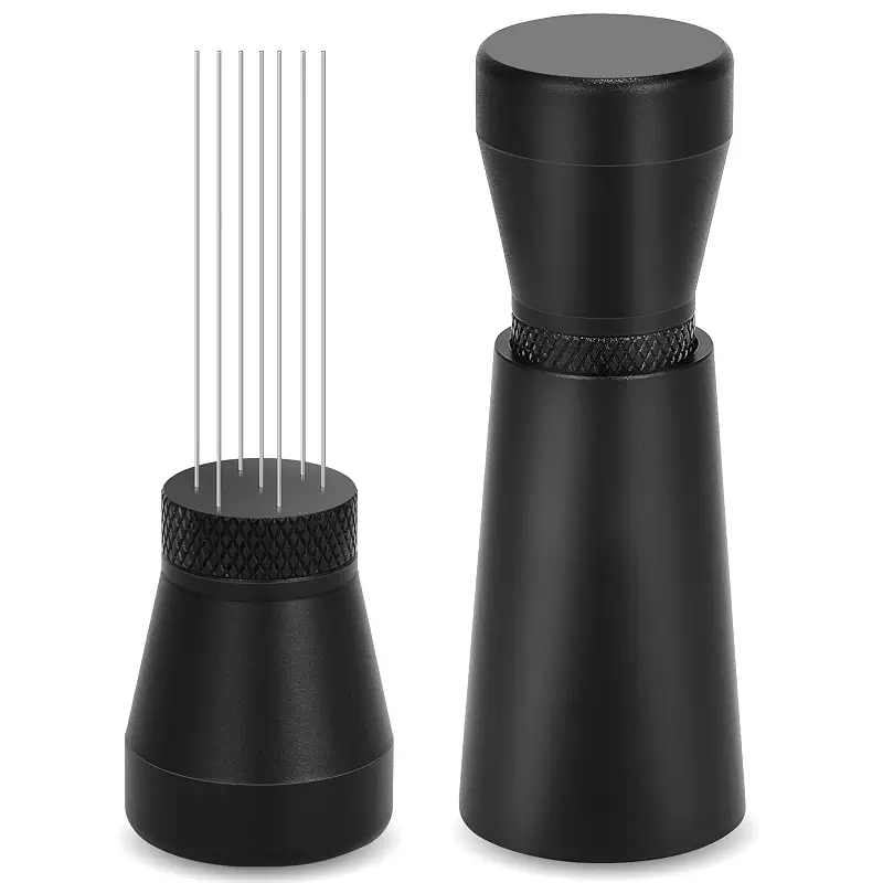 Coffee Stirrer Tool, Coffee Stirring Tamper WDT Distribution Tool, Needle Distribution Tool Espresso, WDT Tool Espresso with Stand Black, WDT Tool Espresso Needle