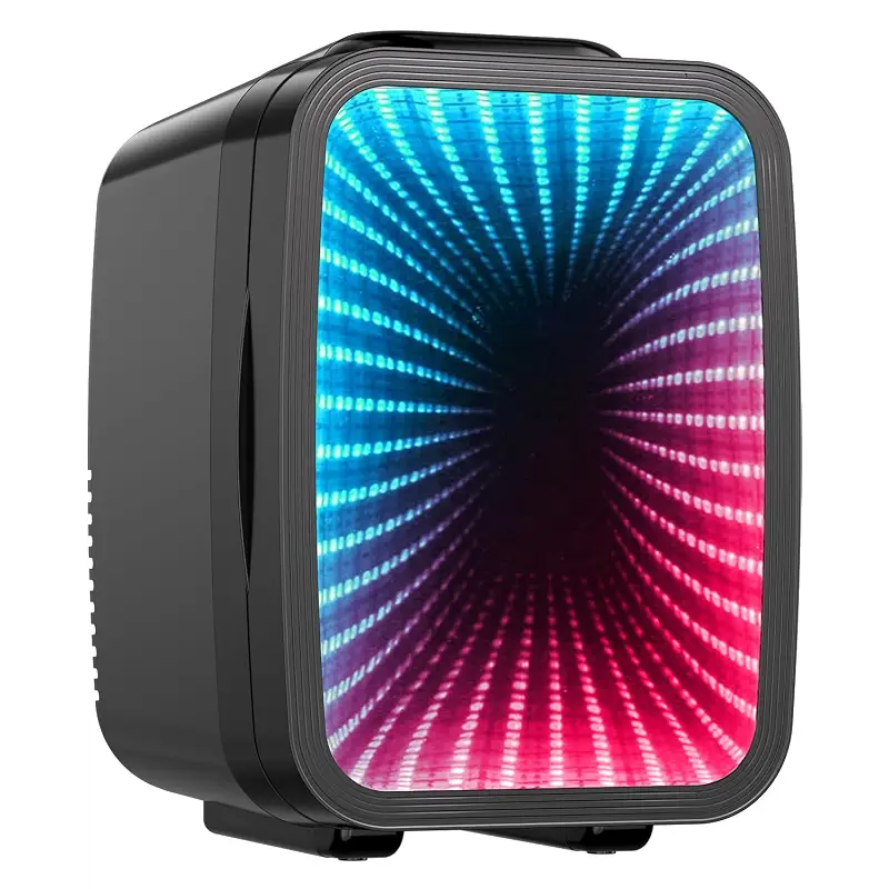 LIGIANT Mini Fridge, Compact Refrigerator With 7 Gaming Lights Modes | 4 Liter/6 Cans, Quiet Cooling & Retention Function, AC/DC Power, Gaming Mini Fridge for Bedrooms, Office and Car
