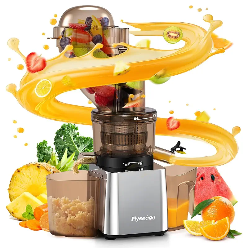 Commercial 300W Cold Press Juicer Machines High Yield | Masticating juicers, dual outlet for juice&pulp, heavy duty stainless steel, quiet motor, easy clean, for restaurants, bars