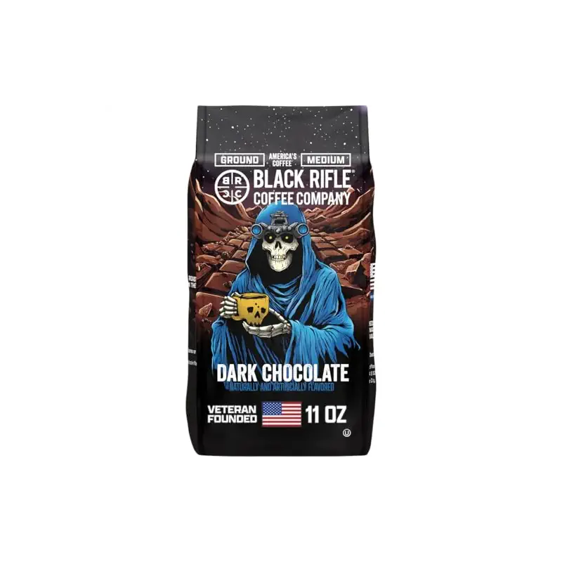 Black Rifle Coffee Medium Roast Ground Coffee Dark Chocolate 11 oz | Veteran Founded, 100% Arabica, dark chocolate, berry & nutty
