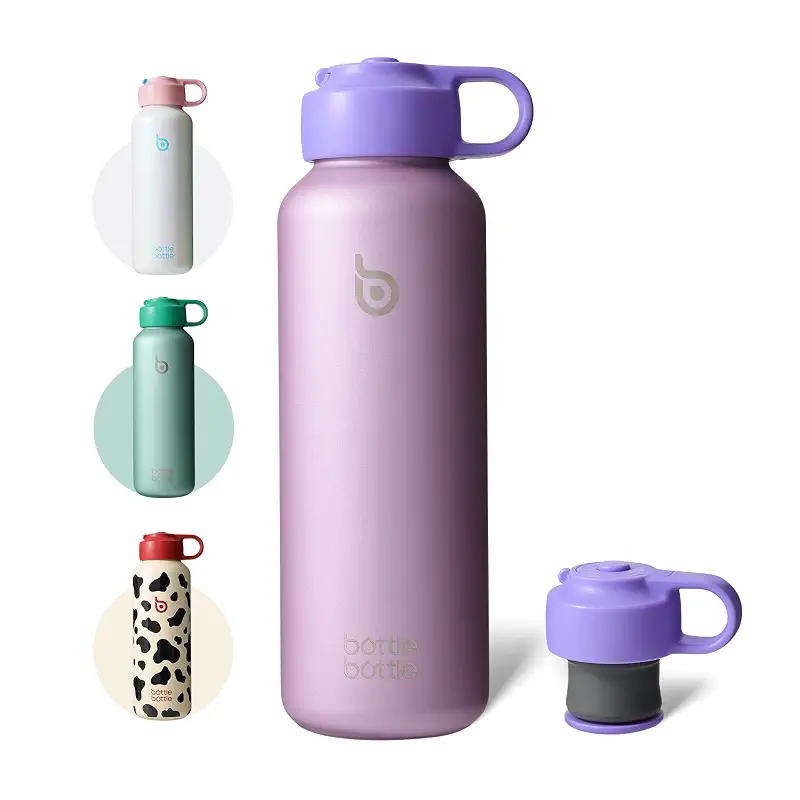 BOTTLE BOTTLE Water Bottle for Carbonated Drinks 20oz Insulated(Purple) | Stainless Steel Water Bottles for Fizzy Drinks,Keep Carbonation Longer,Leak Proof,for Sports Travel School,BPA-Free