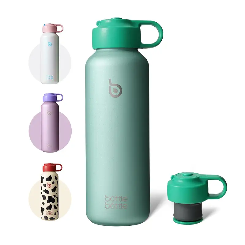 BOTTLE BOTTLE Water Bottle for Carbonated Drinks 20oz Insulated(Green) | Stainless Steel Water Bottles for Fizzy Drinks,Keep Carbonation Longer,Leak Proof,for Sports Travel School,BPA-Free