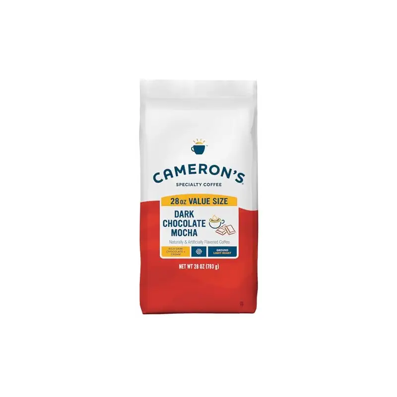 Cameron's Coffee Roasted Ground Coffee Bag, Dark Chocolate Mocha, Smooth Flavored Coffee, Sustainable, Small-batch Roasted, 28 Ounce (Pack of 1)