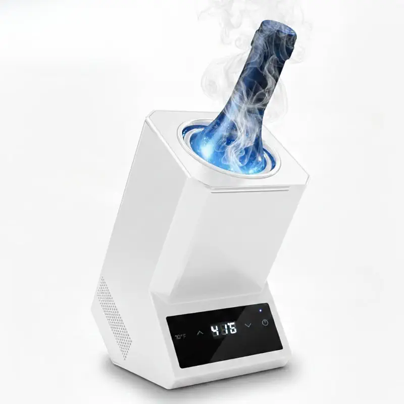 Electric Wine Chiller | Single Bottle Portable Wine Cooler with LED Touch Display & Adjustable Temperature | Sleek Iceless Wine Chilling for Modern Kitchens