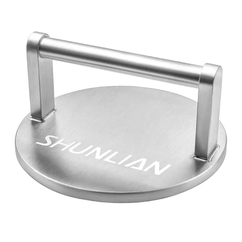 3.1lb Smash Burger Press 6" Stainless Steel Burger Smasher Tool | 1 Year Warranty | Heavy Weight | Dishwasher Safe | Stainless Steel | Solid & Built To Last | Versatile Kitchen Cooking Press