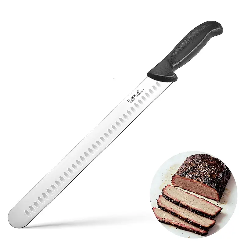 Rondauno Brisket Knife, Carving Knife for Meat Cutting Slicing Knives | 12 inch Ultra Sharp Blade, Premium High Carbon Stainless Steel, Turkey and Roast
