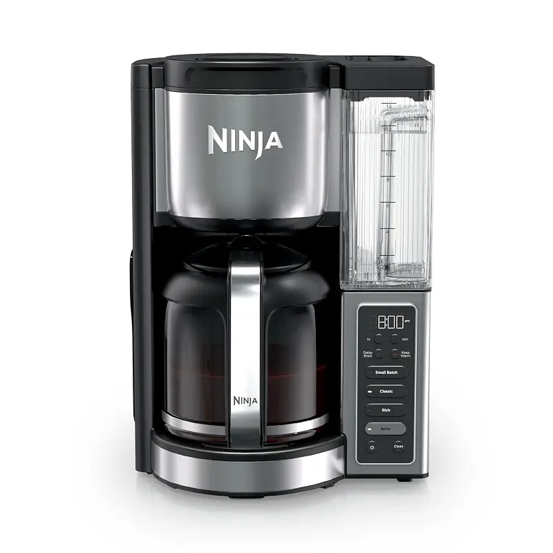 Ninja Fresh Brew™ Drip Coffee Maker, Programmable 14 Cup Glass Carafe, Classic and Rich, 70 Ounces Removable Water Reservoir, Small Batch, Delay, Adjustable Warming Plate, Stainless Steel, CE451