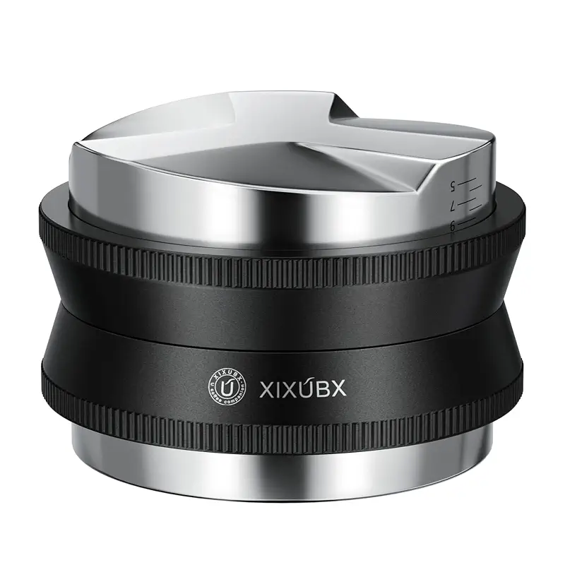 XIXUBU 58mm Espresso Tamper, 2-in-1 Coffee Distributor | Adjustable Depth, 304 Stainless Steel, Coffee Leveler, for Breville / Gaggia Classic Pro / Rancilio Silvia