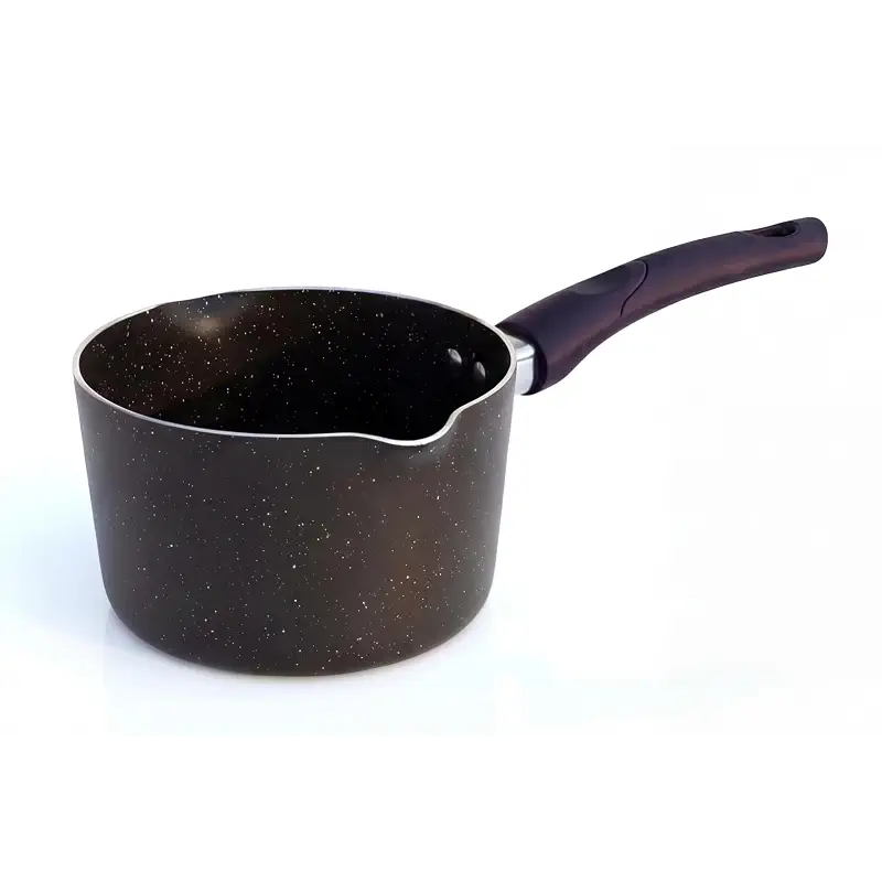 7-Inch Induction Milk Pan with Double Pour Spouts, Nonstick Aluminum Saucepan for Milk, Butter, Sauces and Everyday Cooking
