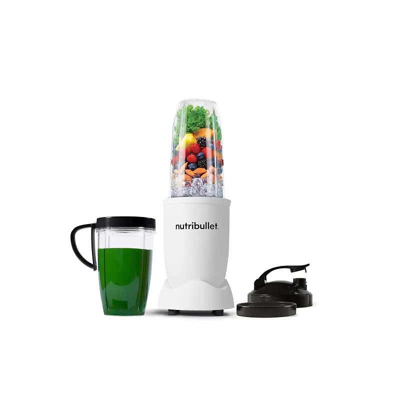nutribullet Pro Personal Blender, Shakes, Smoothies, Food Prep, and Frozen Blending, 32 Ounce Cup, 24 Ounce Cup, Flip-top Travel Lid, 900 Watt, Matte White, NB9-0901AW