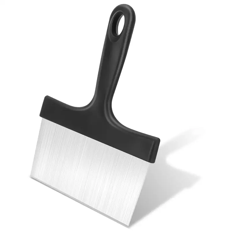 Heavy Duty Grill Scraper, 3-in-1 Stainless Steel Griddle Scraper | Comfort Grip Handle, Griddle Scraper for Blackstone Grill Accessories, Ideal for Flat Top Grill & Outdoor Barbecue Tools