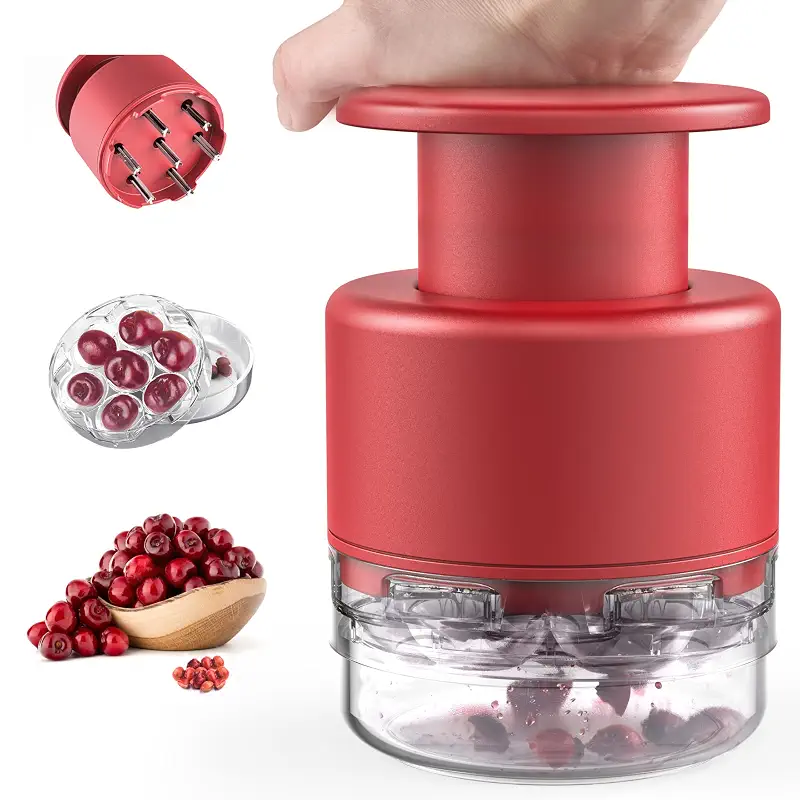 Cherry Pitter - Makmzoon Multi Cherries Corer Stainless Steel Pitter Tool Making Cherry Jam - 7 Cherries