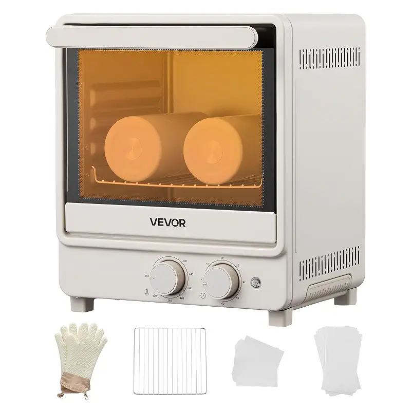 VEVOR Sublimation Oven Machine, 13 Qt, Fits 20oz Tumblers, with 50 Shrink Films, 1 Tape and 2 Heat Gloves, Oven for Sublimation Blank Tumblers, Mugs, Bowls, Off-White