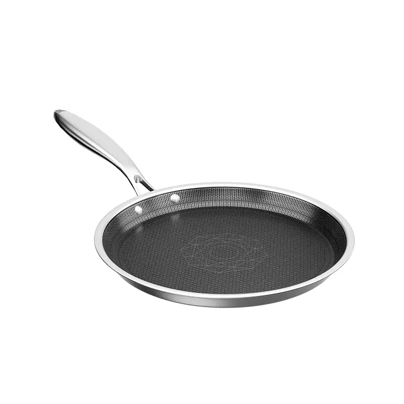 COOKER KING 11-inch Non-Stick Griddle, Crepe Pan for Pancakes, Tortillas | Non-Toxic Coating Comal, Dishwasher & Oven Safe, Induction Ready, Stay-Cool Handle, 3-Ply Clad Stainless Steel for Fast Heat