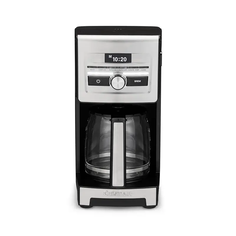 Cuisinart Personal Brew™ 12-Cup Coffee Maker, Automatic Coffee Machine, Programmable Coffee Maker for Home Brewing Convenience with Adjustable Brew Strength, Stainless Steel/Black, DCC-12