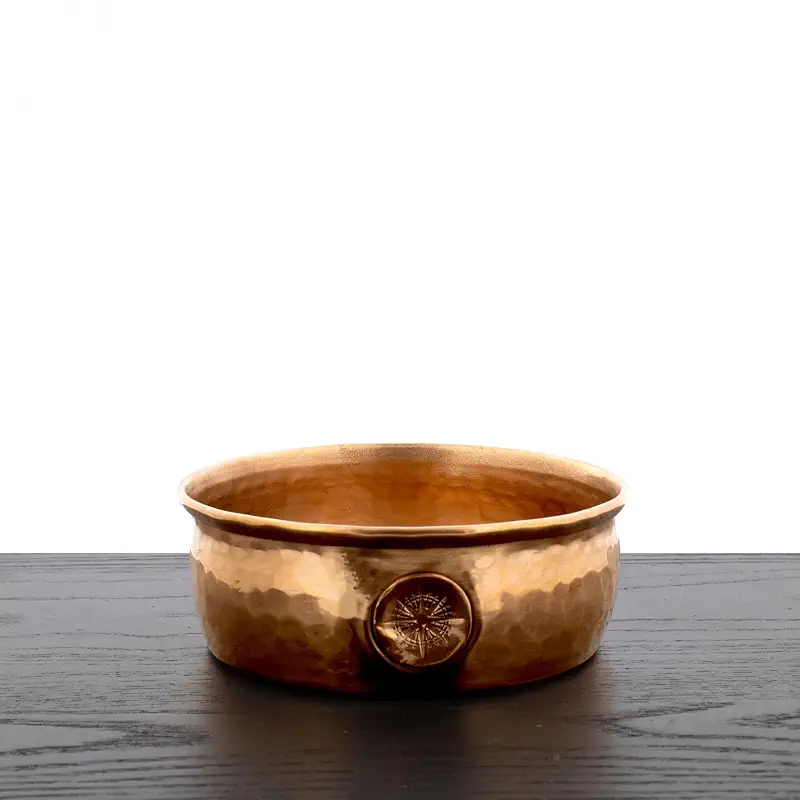 Captain's Choice Polished Copper Handmade Lather Bowl