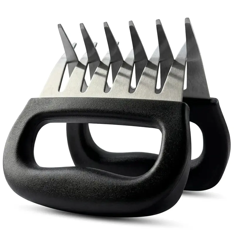 Meat Claws for Shredding, Bear Claws Meat Shredder, Stainless Steel Meat Shredder Claws for Pulled Pork, Chicken, Brisket, Turkey and Roasts, BBQ Smoker Grill Accessories, 2 Pack