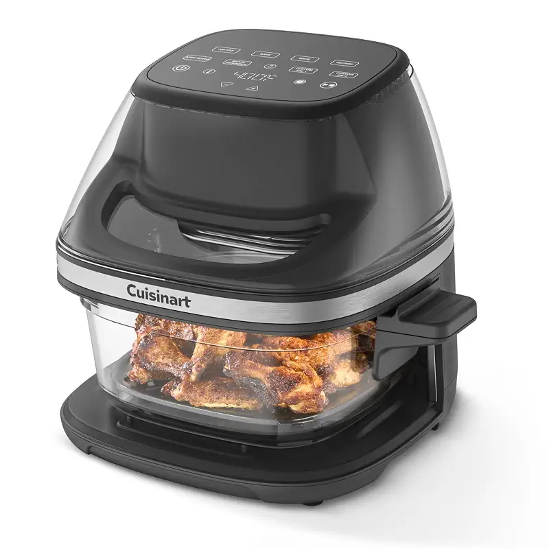 Cuisinart Air Fryer, Glass Basket & ClearView Window, 5 Functions, 4 Qt | Basket style air fryer with crisper plate, 5 cooking functions & 2 custom presets, 4qt air fryer heats to 450°F, AFC-4