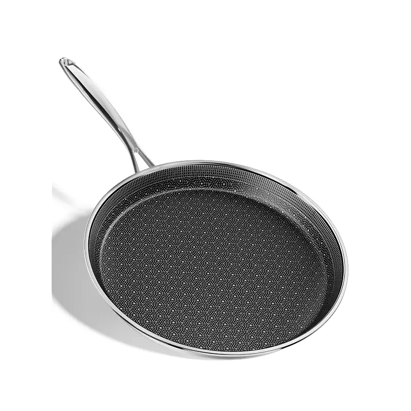 11inch Ceramic Coating Griddle Pan, Nonstick Crepe Pan | Stainless Steel,Ceramic nonstick coating, PFAS/PFOA/PTFE-free & non-toxic. All Stove Tops Available.Oven Safe&Dishwasher Safe