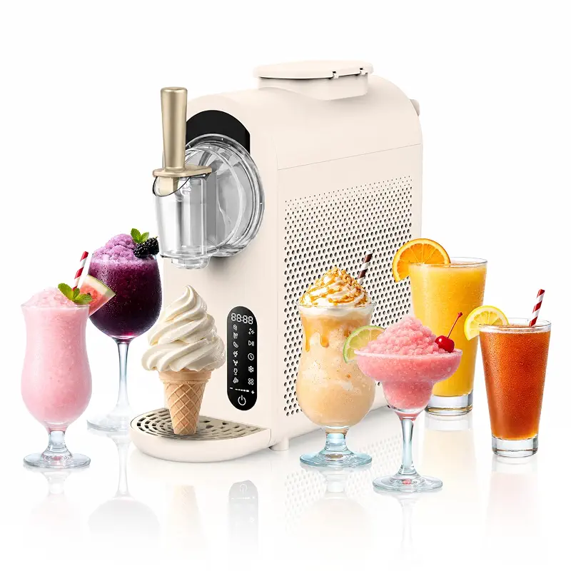 Whynter 7-in-1 Soft Serve Ice Cream Slushy Machine, 1.6 Qt, Compressor | Built In Compressor, No Pre Freezing Needed, LCD Display and Timer, Fresh Homemade Frozen Treats, Trusted Whynter Quality