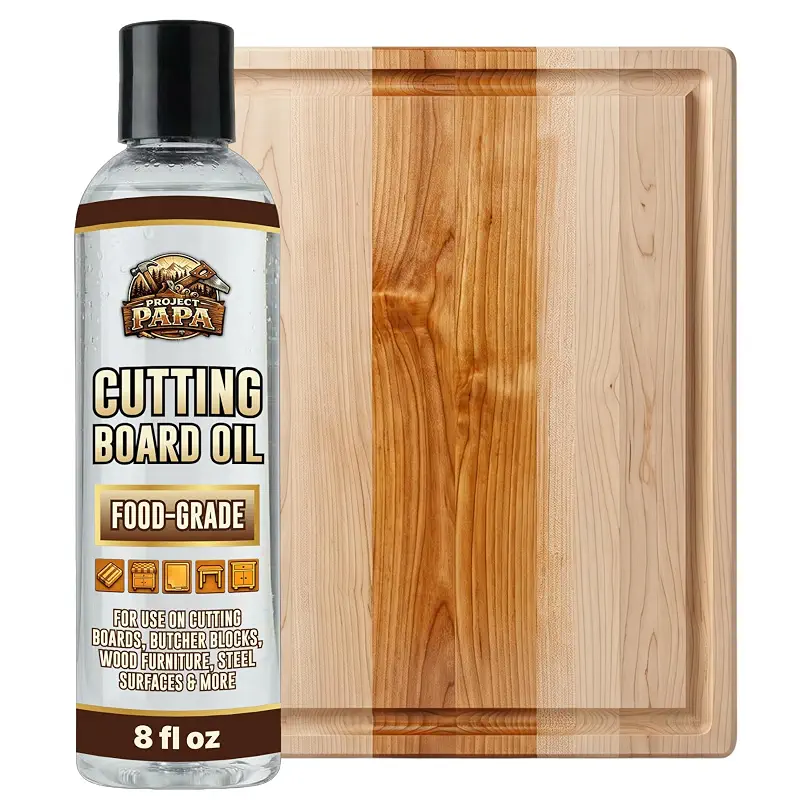 USP Food Grade Mineral Oil for Cutting Boards & Butcher Blocks, 100% Pure | safe odorless wood conditioner for wooden utensils, spoons, bamboo, knife handles, countertops, stops drying and cracking
