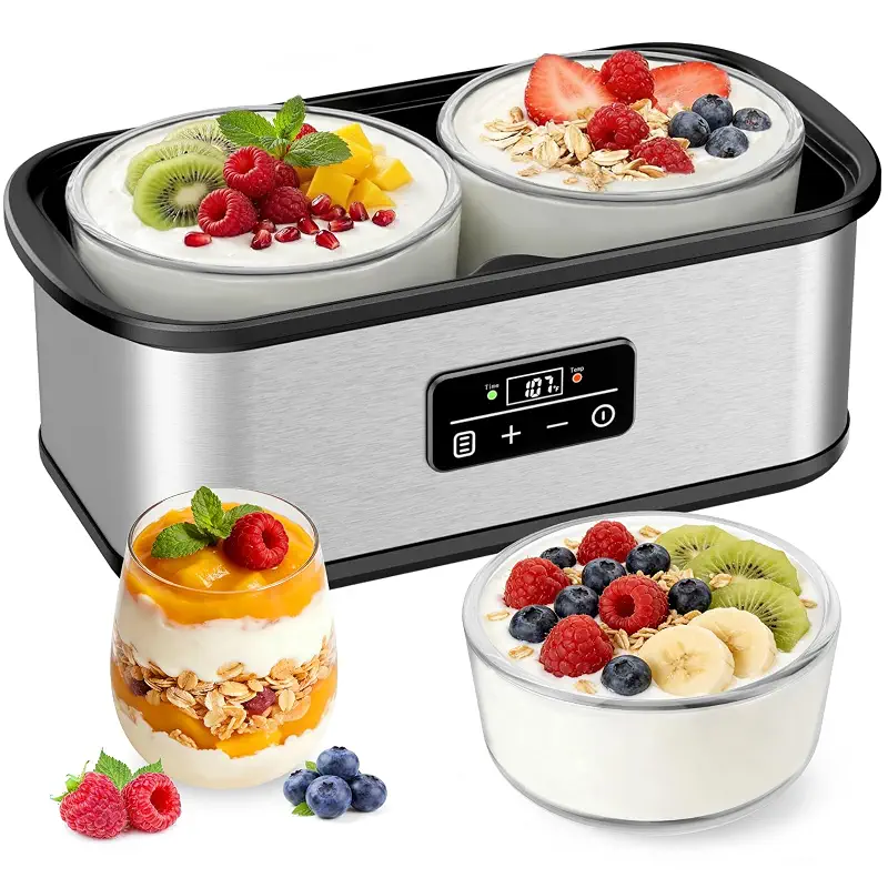 Probiotic Yogurt Maker with 48H Time and 68-127℉ Temp Control, Yogurt Maker Machine with Auto-off, Make Homemade Delicious Yogurt For Family & Friend